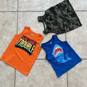 Orange and Blue Kids Sleeveless Tees Set